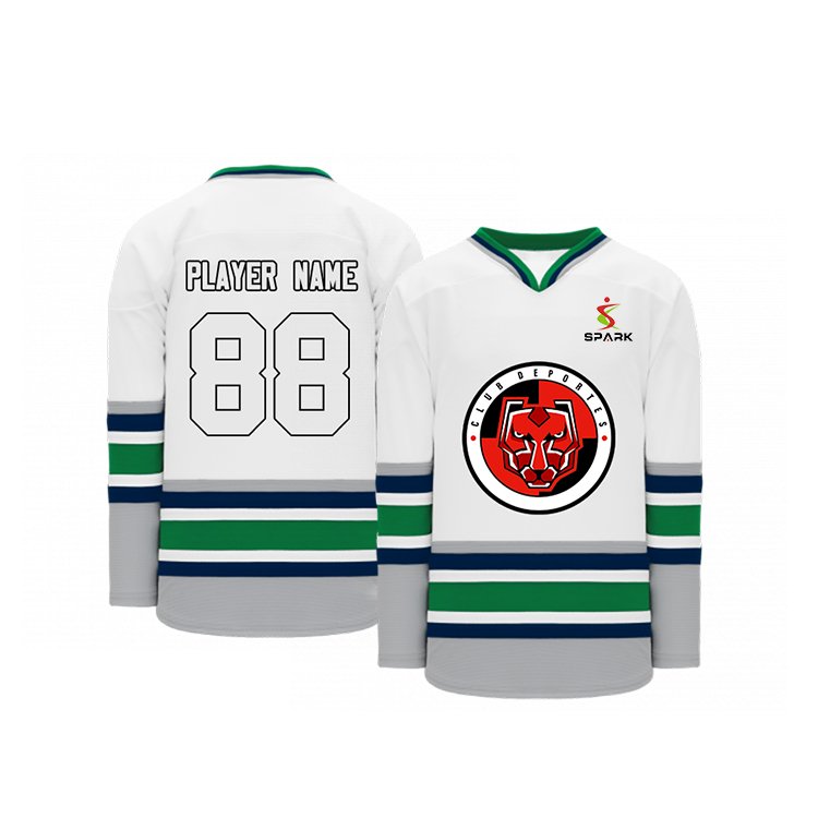Sublimation Hockey Jersey Stripes Tackle Twill Team Logo Hockey Jersey Custom Embroidery Ice Hockey Uniform