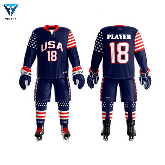 Top quality custom made sublimation ice hockey jerseys