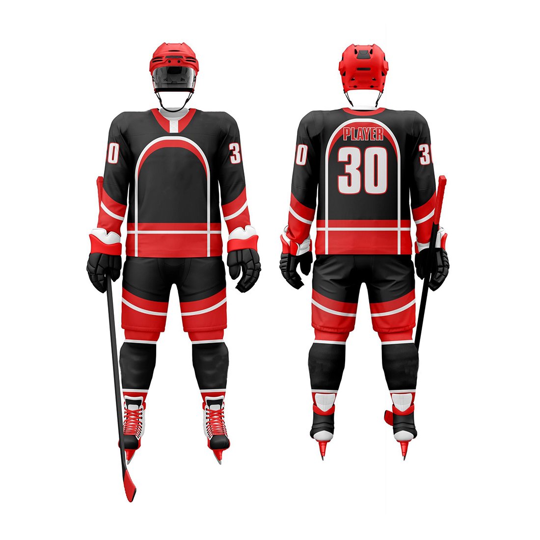 Custom Made 100% Polyester Field Hockey Jersey & Shorts Sets Best Design Sublimation Technique Team Wear for Adults &young Men