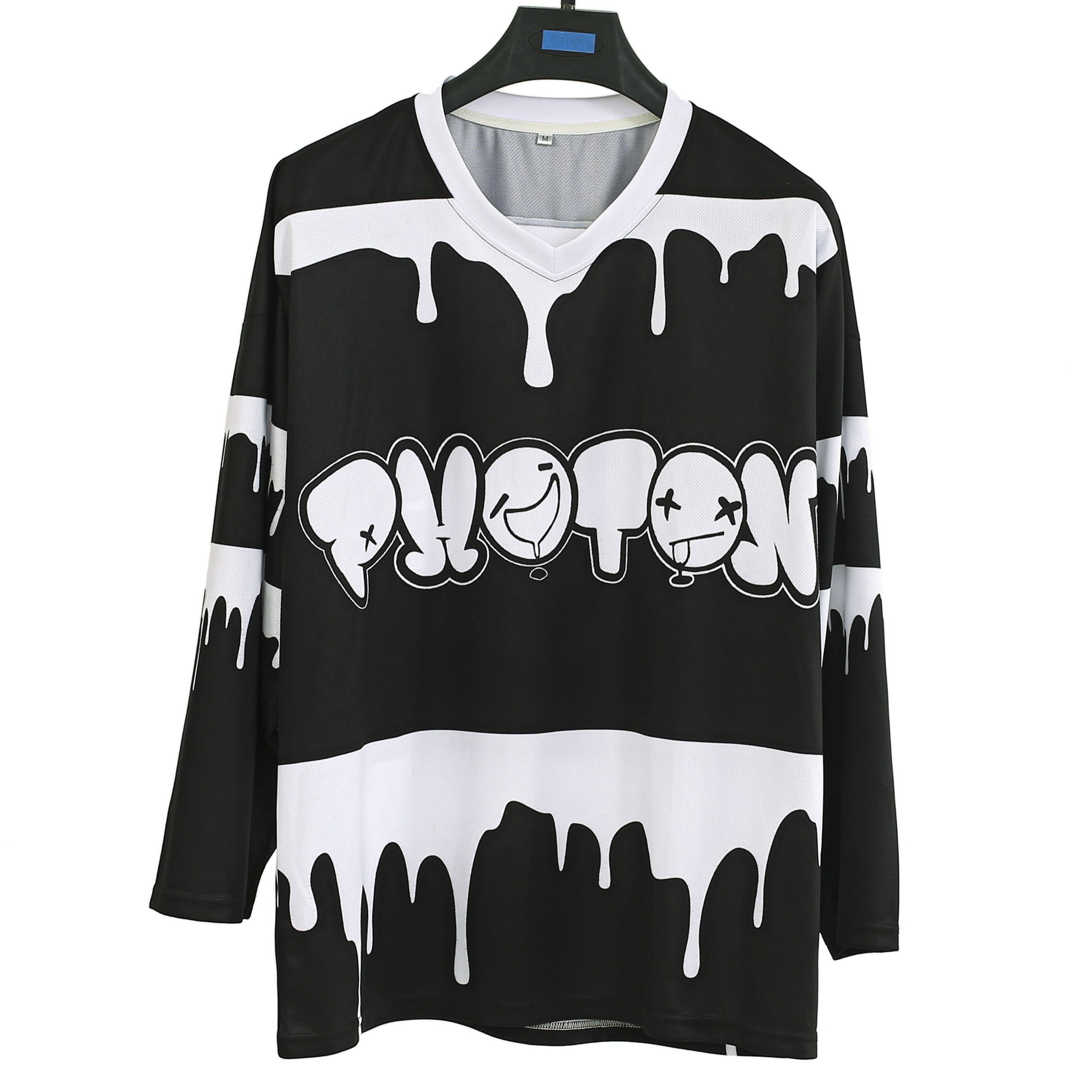 Customized Plus Size V Neck Blank Ice Hockey Jersey Men Top Shirts Sportswear Ice Hockey Uniforms