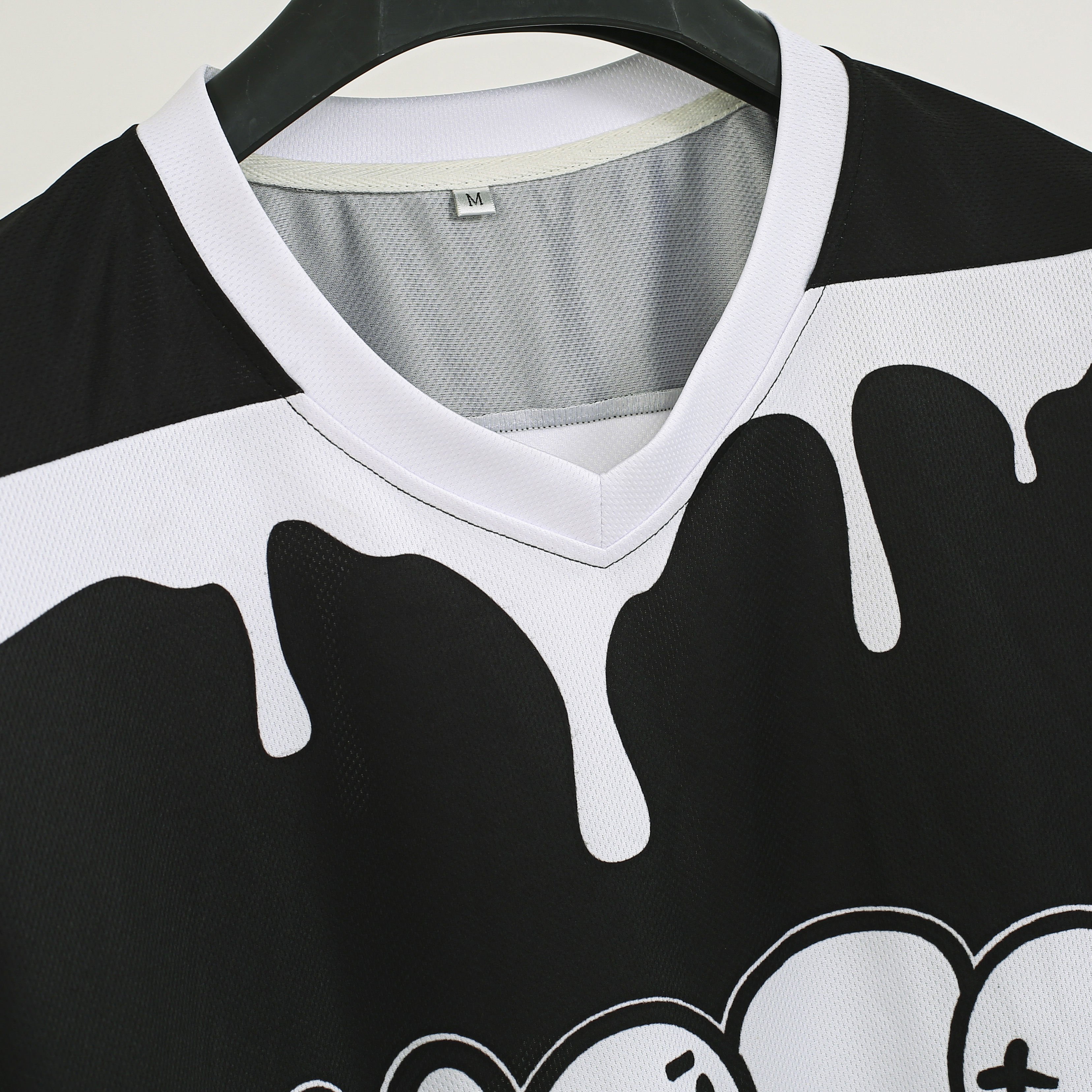 Customized Plus Size V Neck Blank Ice Hockey Jersey Men Top Shirts Sportswear Ice Hockey Uniforms