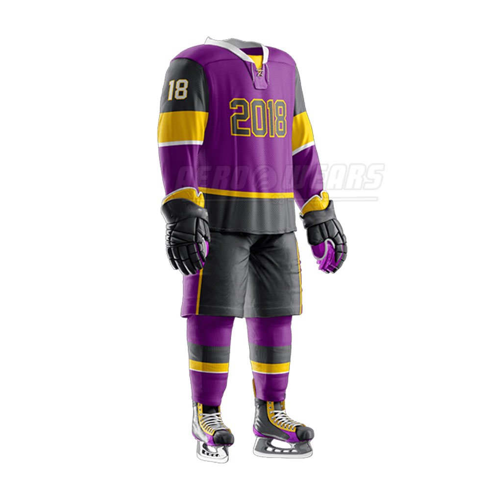 Best Quality New Style Ice Hockey Uniform Customized Team Jersey And Shorts Set Ice Hockey Uniforms