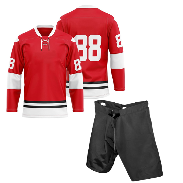 Professional Ice Hockey Uniforms With Stretchy Fabric Custom Embroidery And Comfort Based Design