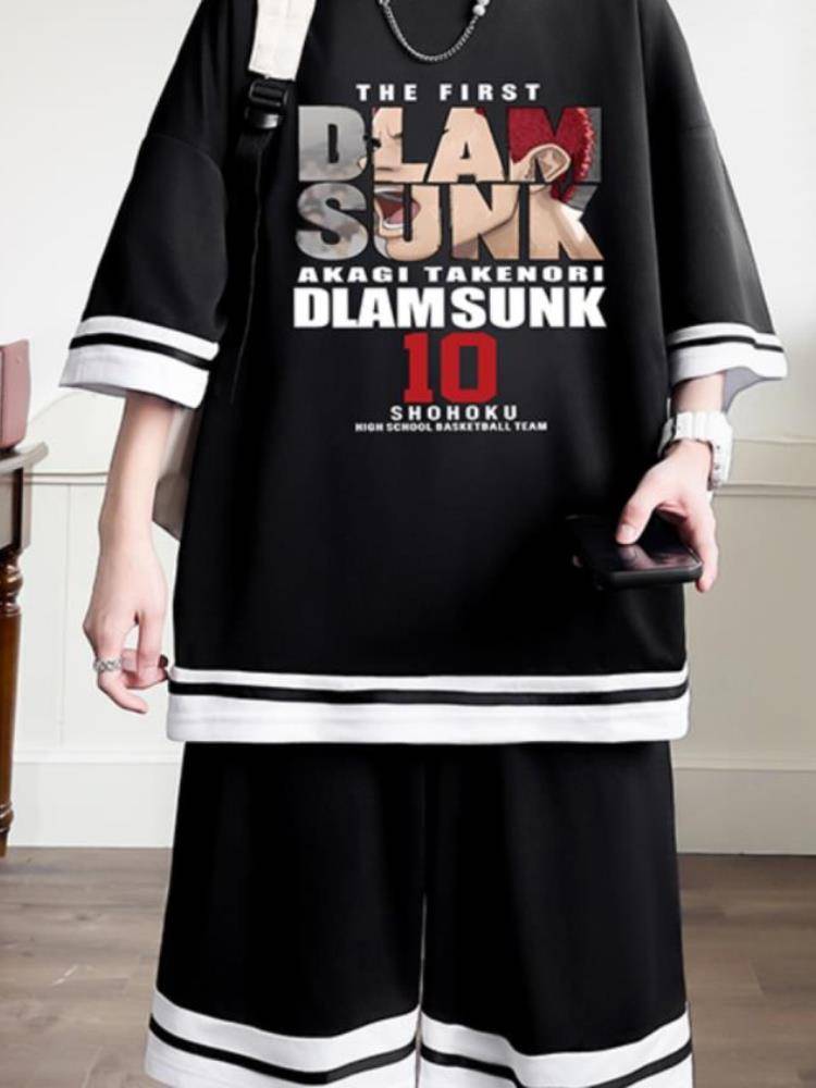 Jordan adapted youth ice silk T -shirt boy junior high school student basketball clothes short -sleeved shorts sports suits