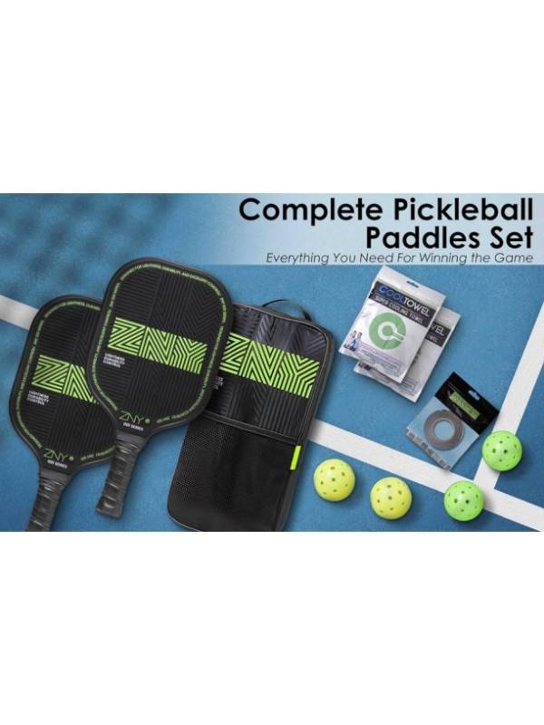ZNY Amazon Hot Sales Professional Competition Training Pickleball carbon fiber Peak ball racket set