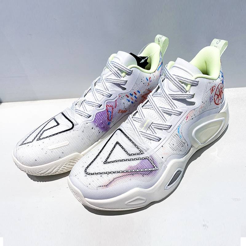 Peak big triangle polar basketball competition shoes men's increased air -breathable non -slip wild sports shoes ET33857A tide