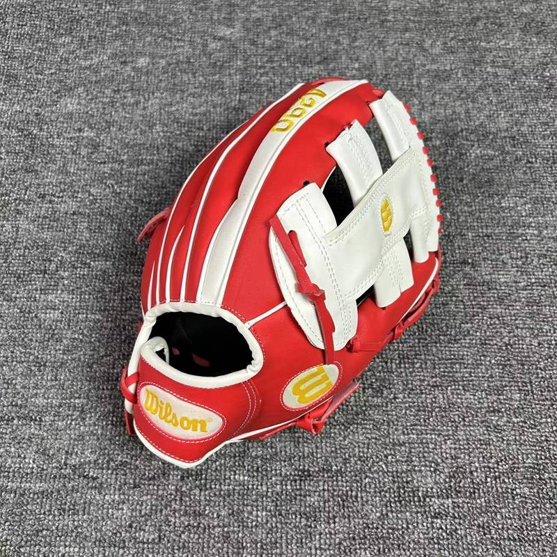 American baseball gloves, ball gloves, gloves training sports, adult novice pork leather PU leather blue black red yellow