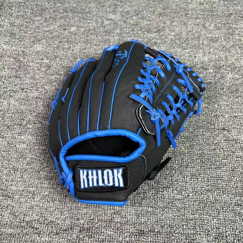 American baseball gloves, ball gloves, gloves training sports, adult novice pork leather PU leather blue black red yellow