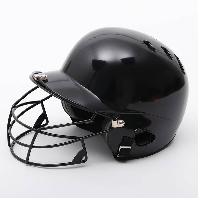 The new baseball helmet strikes the helmet double -ear baseball helmet wearing a mask protective cover head protective face baseball ball