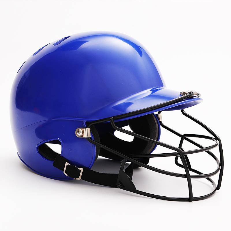 The new baseball helmet strikes the helmet double -ear baseball helmet wearing a mask protective cover head protective face baseball ball