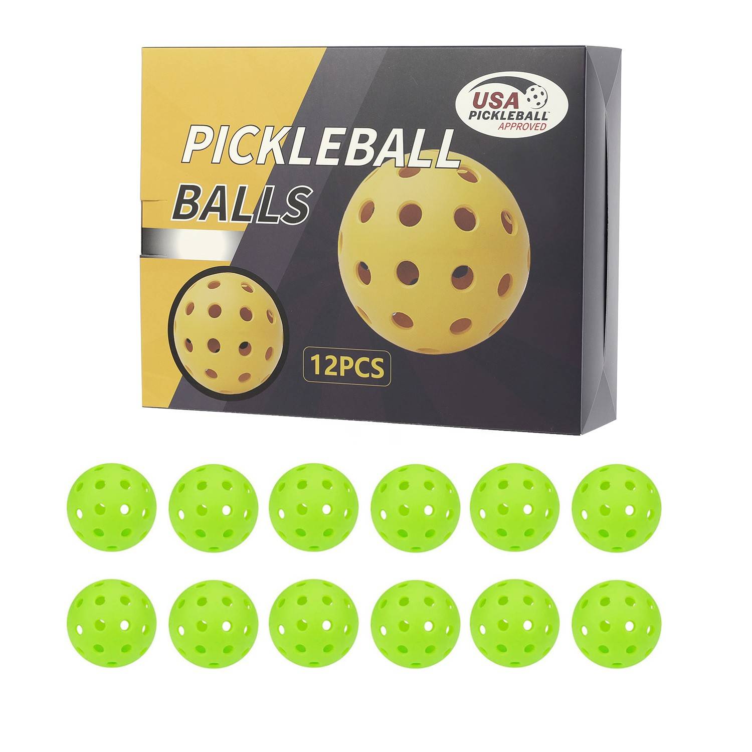 Peick Ball Cave Ball Powder 12 Ball Box Picked Pickleball40 indoor ball 26 -hole outdoor ball