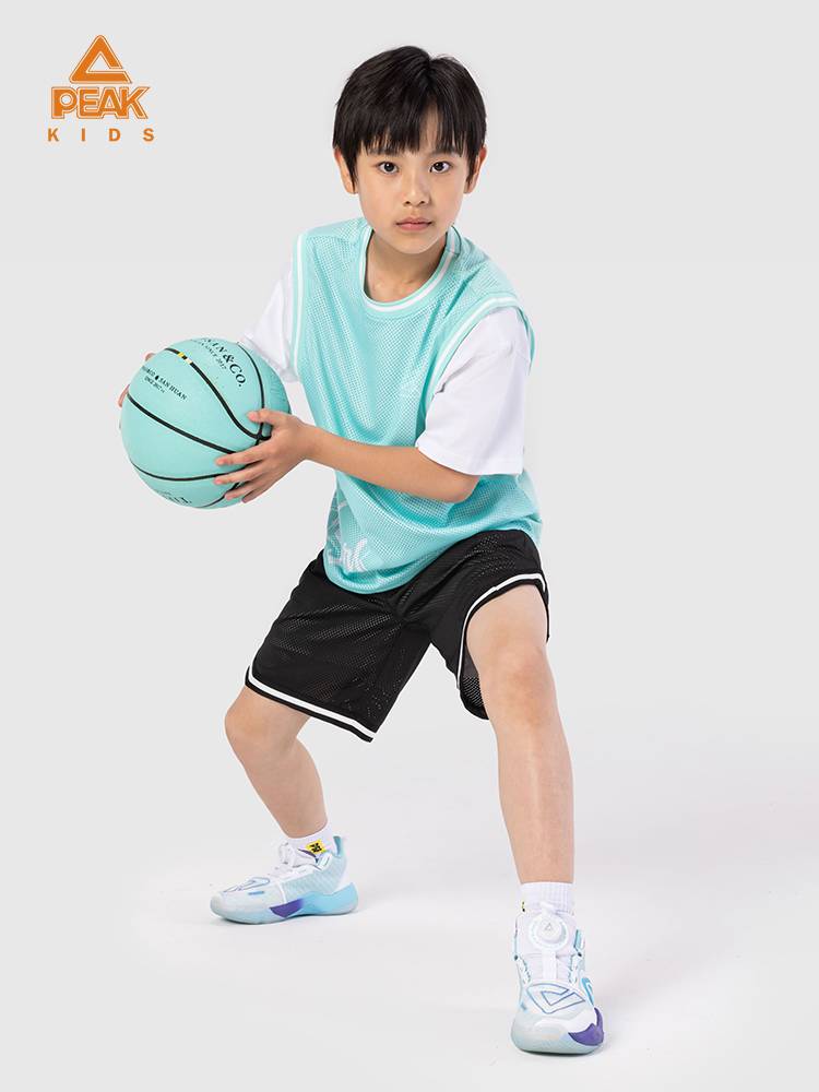 Peak children's summer sports shorts 2024 new breathable black basketball pants big boys fast dry pants