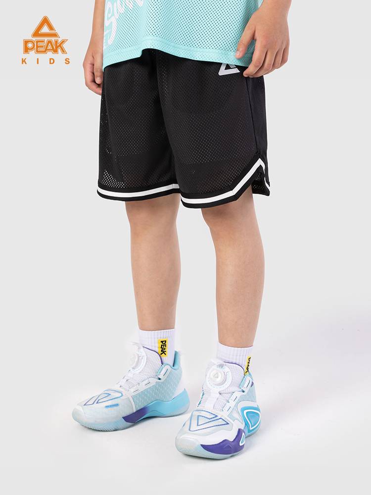 Peak children's summer sports shorts 2024 new breathable black basketball pants big boys fast dry pants