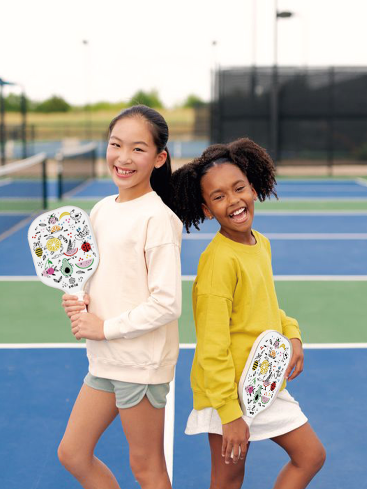 Cartoon glass fiber ball racket set Training children's entry bent