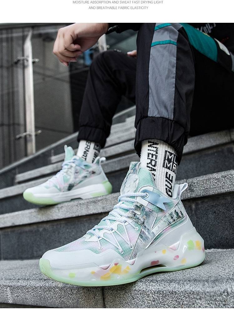 The official brand Nike official high -top basketball shoes men and women, anti -slip, wear -resistant, shock -absorbing actual combat lightweight soft bottom mesh