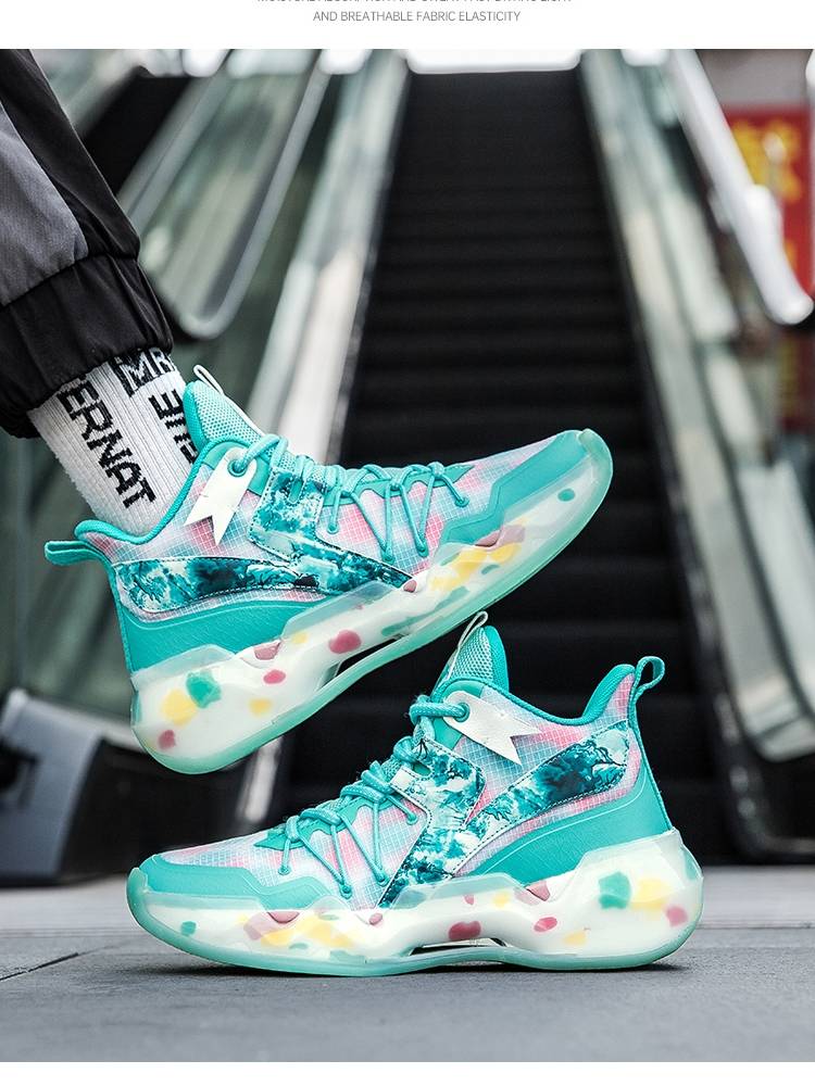 The official brand Nike official high -top basketball shoes men and women, anti -slip, wear -resistant, shock -absorbing actual combat lightweight soft bottom mesh