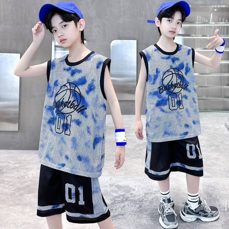 Peak Official Genuine Boats Basketball Uniform No. 1 vest set Children's summer thin -drying training uniforms