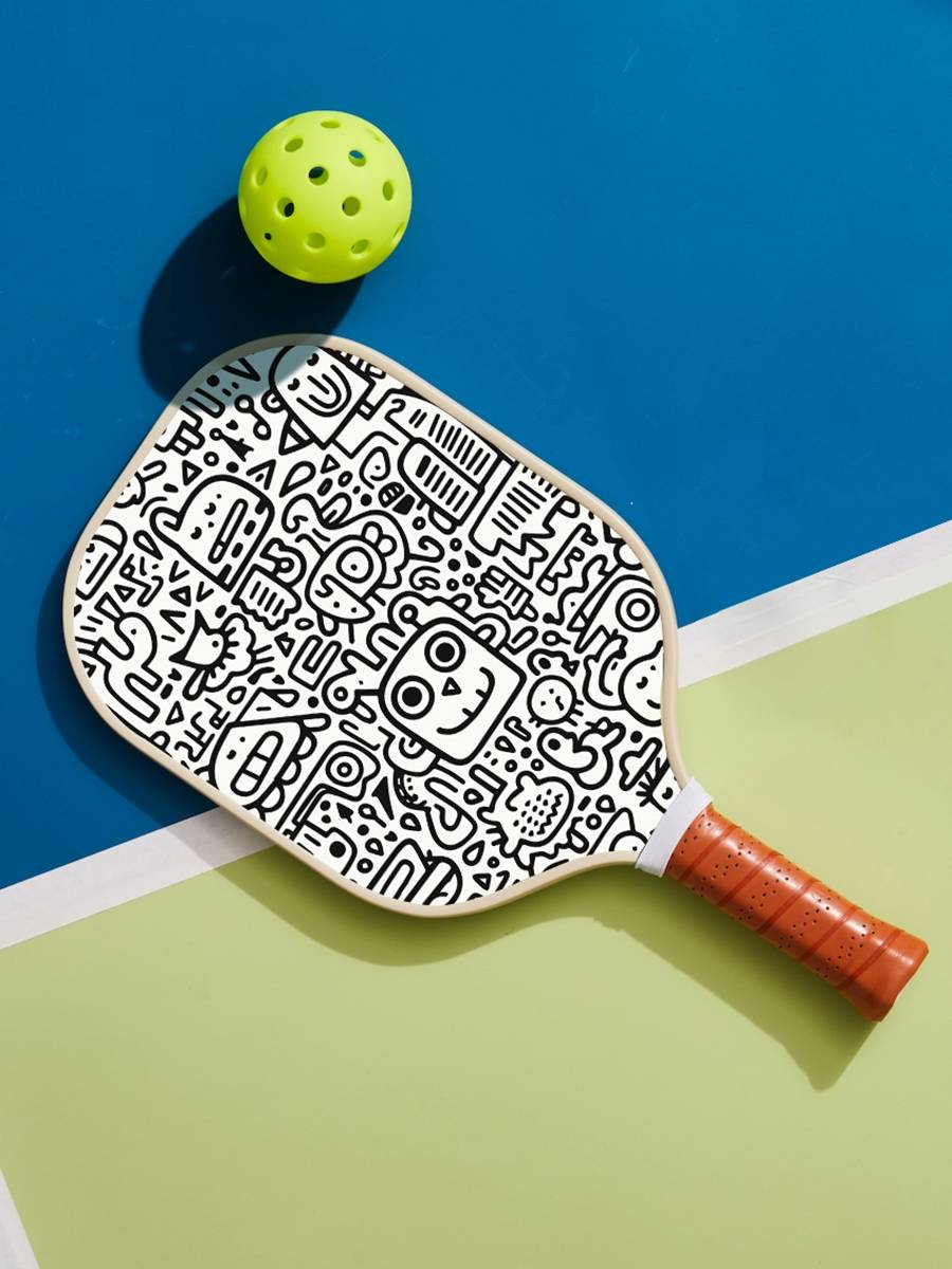 Original design of carbon fiber bell racket Pickleball paddl line MR Doodle Graffiti