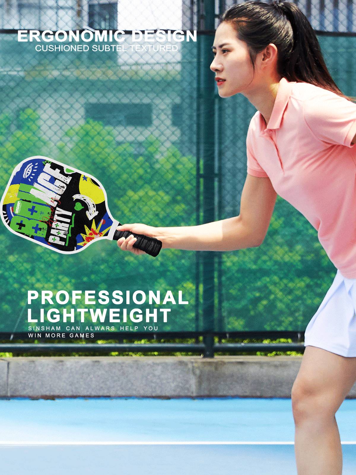 SINSHAM retro trend can customize the carbon fiber ball racket board