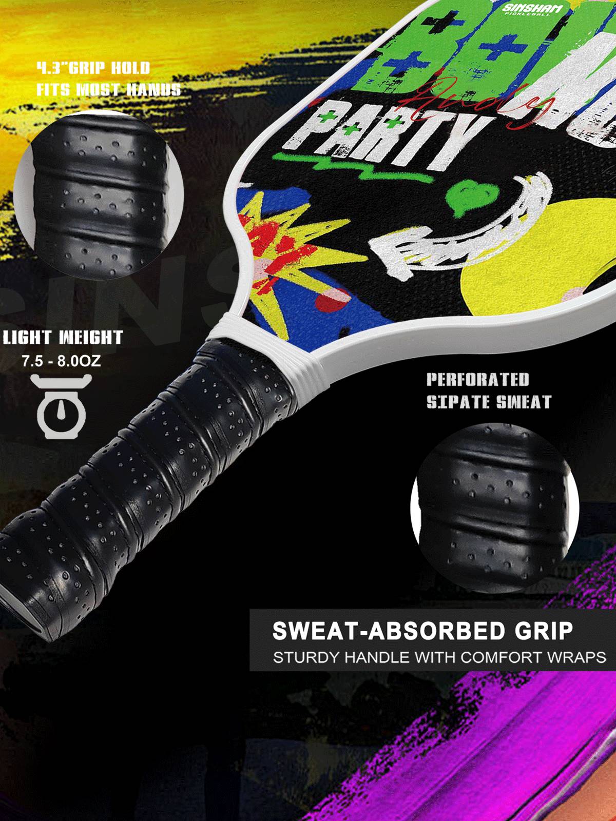 SINSHAM retro trend can customize the carbon fiber ball racket board