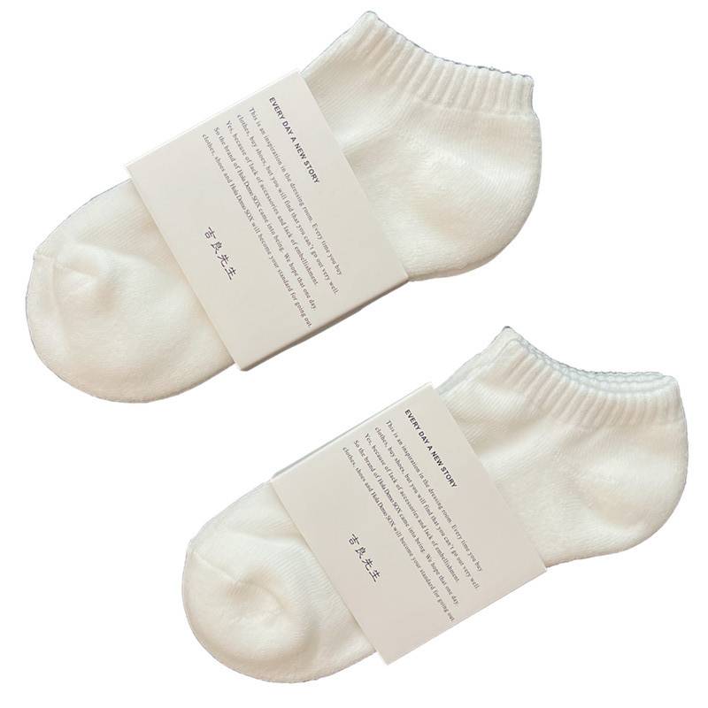 Powder Penguin 5 double men's middle socks in summer thin socks, sweat, anti -deodorized towel bottom sports socks cotton cotton