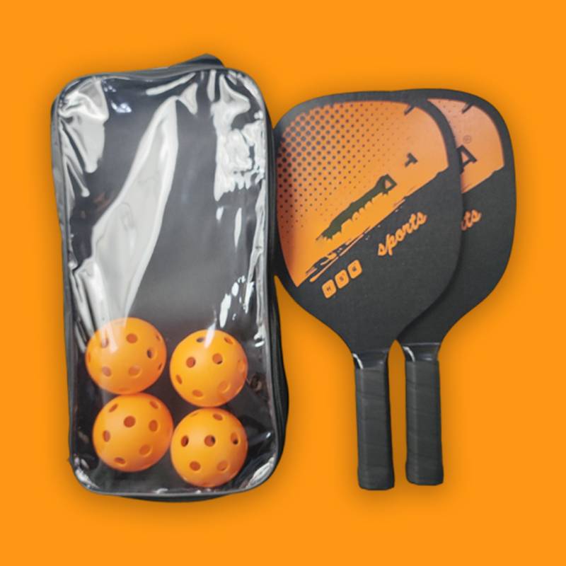 Pickleball Ball ball racket net red sports middle -aged and elderly men and women outdoor tennis training family set in