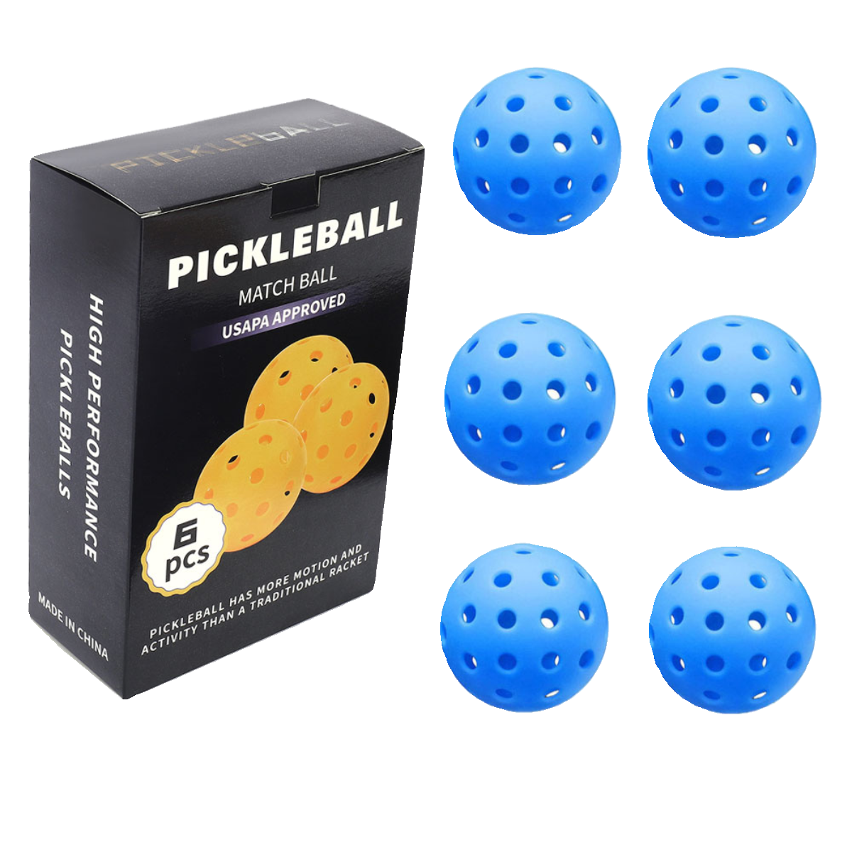Pickleball Peak 6 installed hole balls 40 -hole outdoor high bombs, professional game training ball