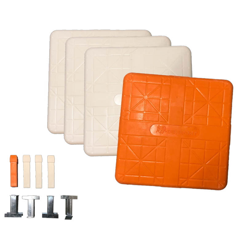 1 set (3 white +1 orange)