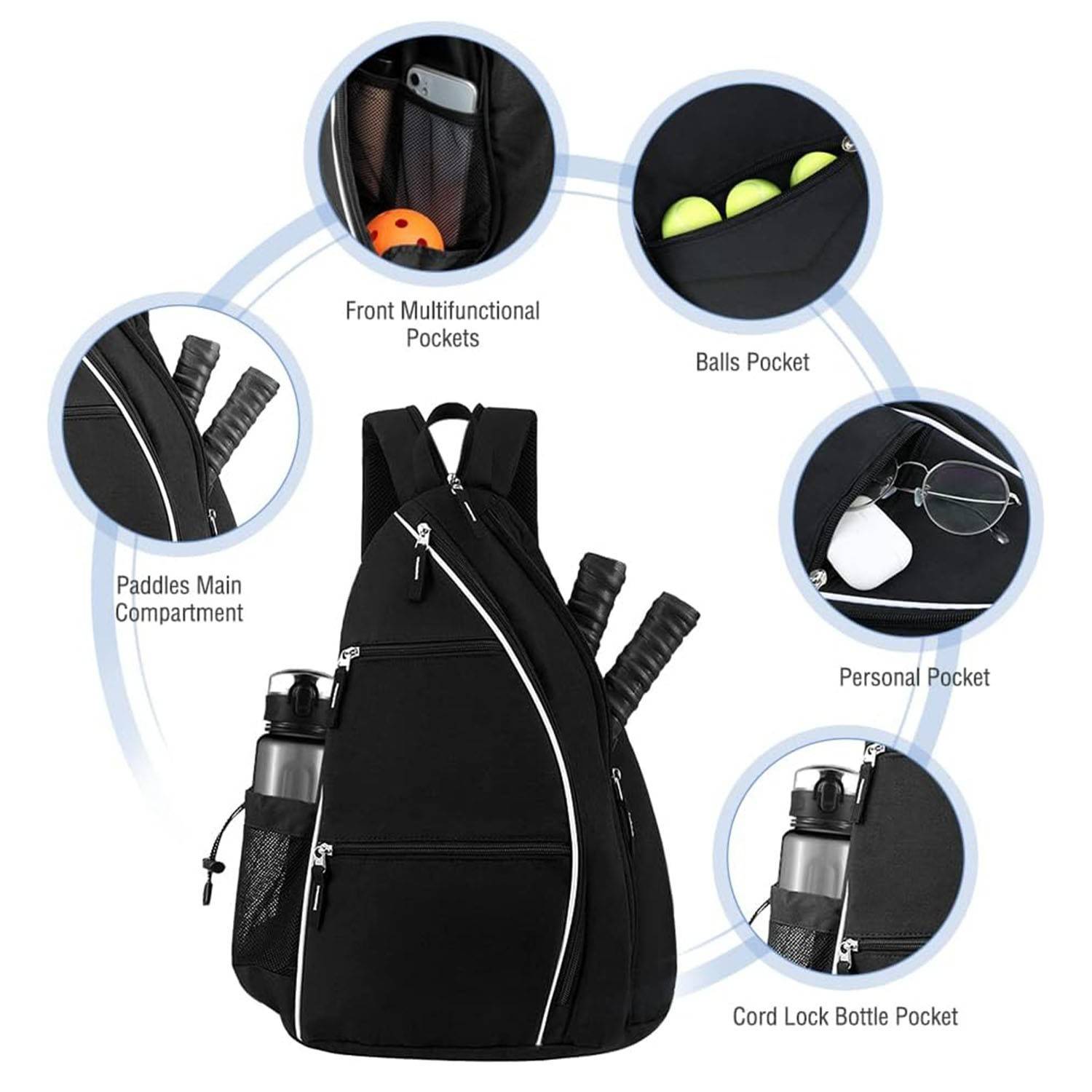 Peak racket sports bag backpack storage bag breathable portable back container Pickleball padder