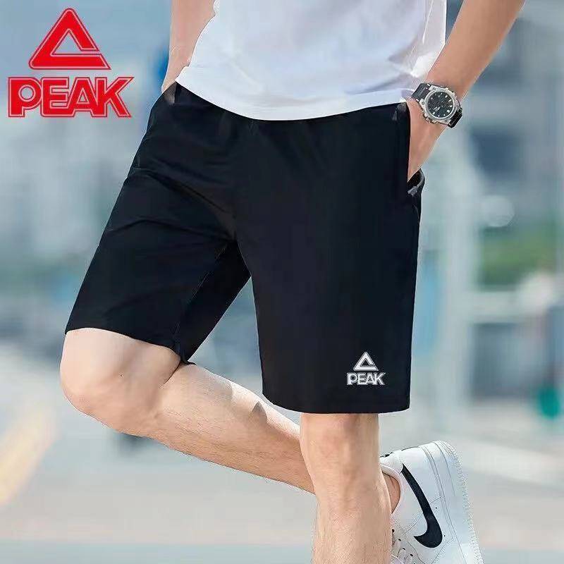 Peak sports shorts men's running fitness fast dry tide leisure five -point loose training ice silk beach basketball pants