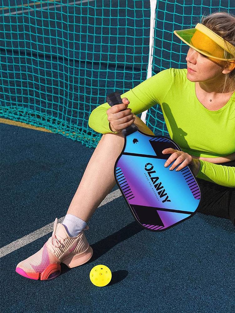 Olanny colorful four -color beginner Pork racket student glass fiber honeycomb core ball racket board