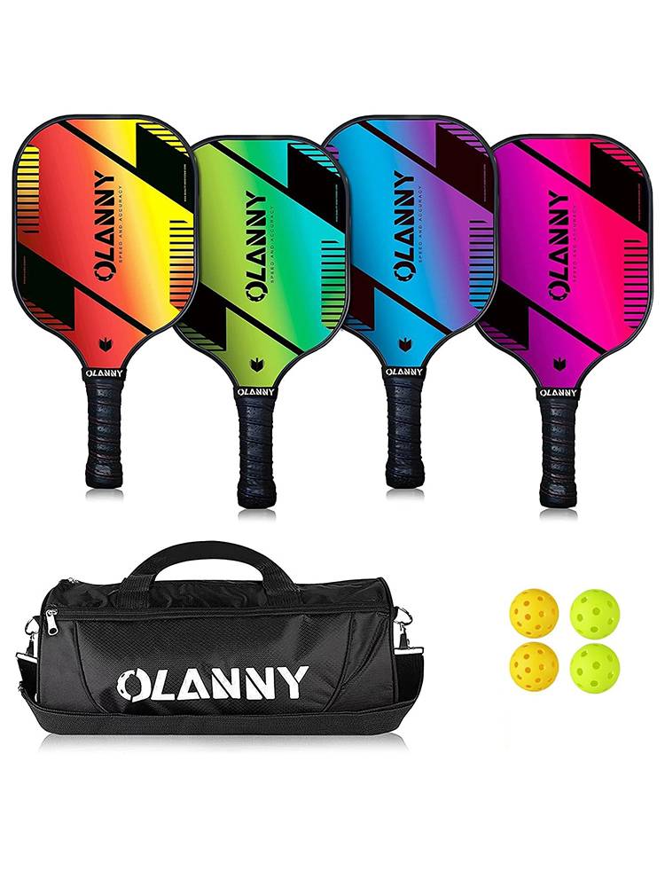 Olanny colorful four -color beginner Pork racket student glass fiber honeycomb core ball racket board