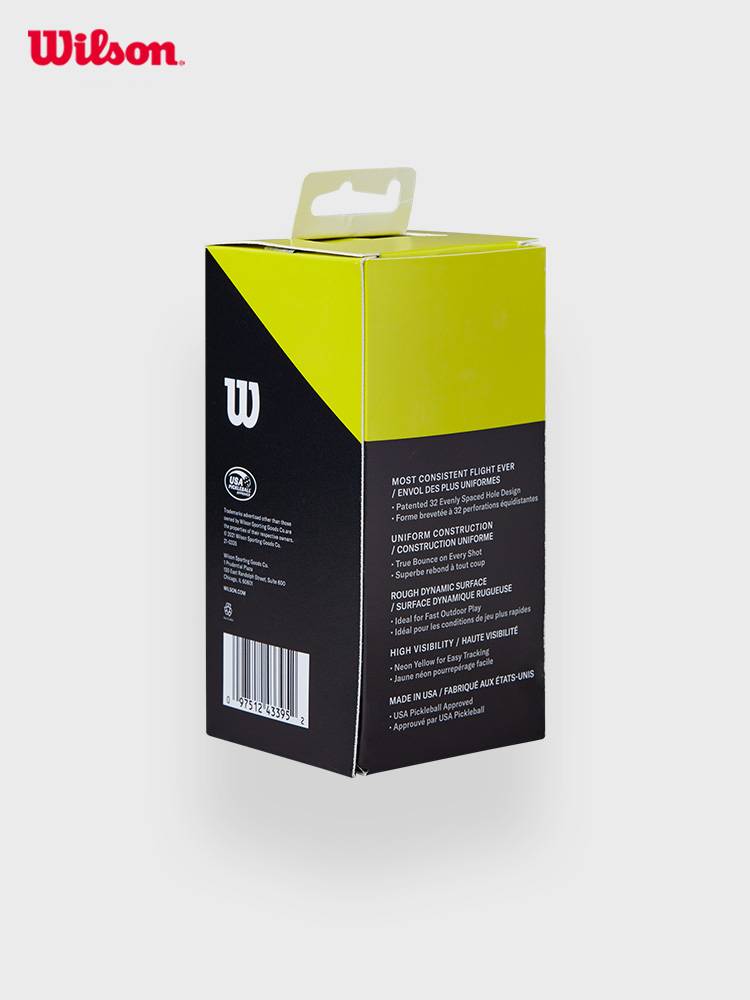 Wilson Wilsheng official 2024 new yellow outdoor venue Pickleball Pyk ball 2 boxes