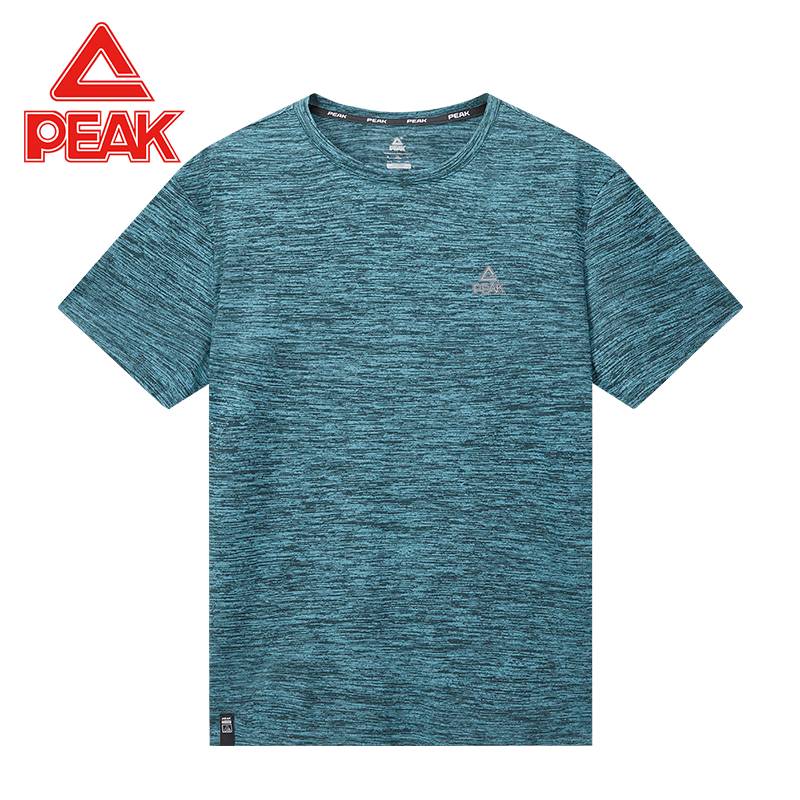 Peak neck short -sleeved T -shirt Men's summer T -shirt breathable sweat absorption fast dry clothes sports casual running fitness T women's tide