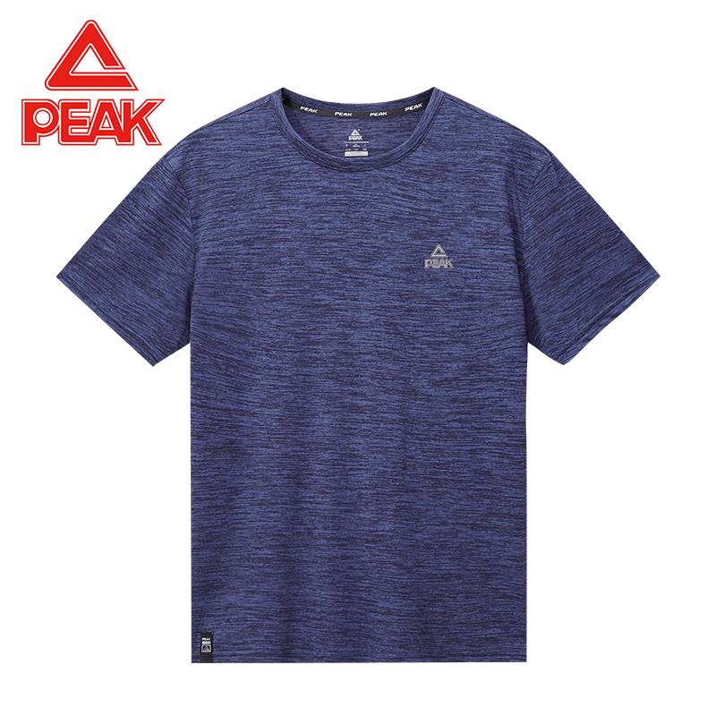 Peak neck short -sleeved T -shirt Men's summer T -shirt breathable sweat absorption fast dry clothes sports casual running fitness T women's tide