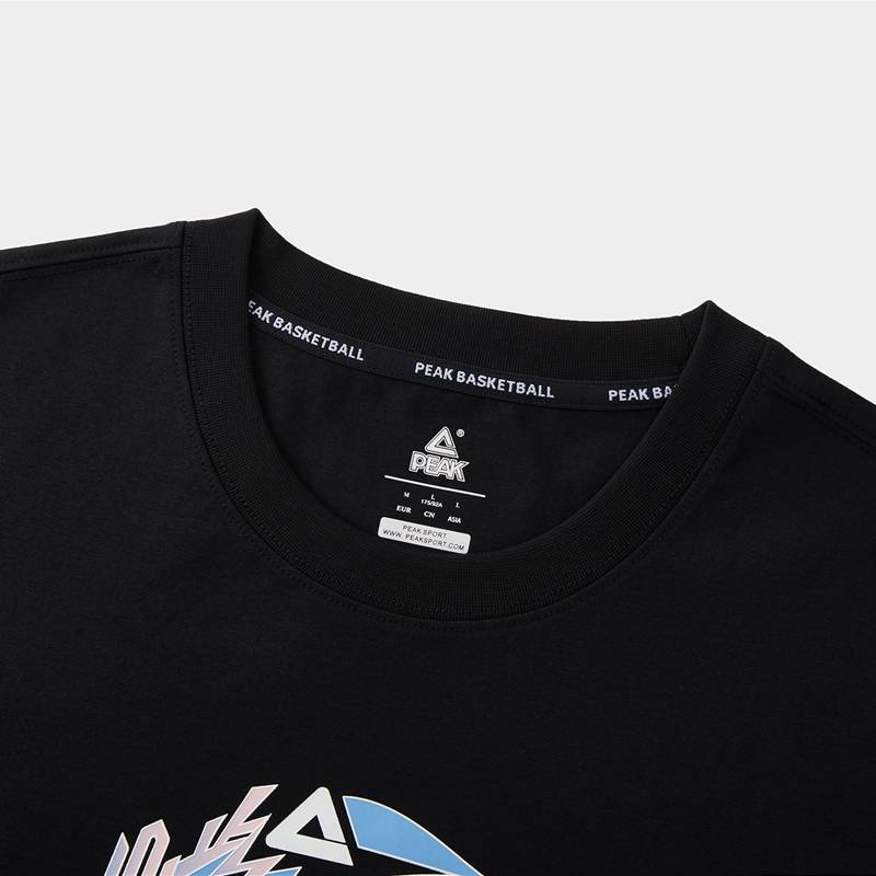 Picker Vekins | China line round neck short -sleeved T -shirt basketball cultural shirt casual breathable top men
