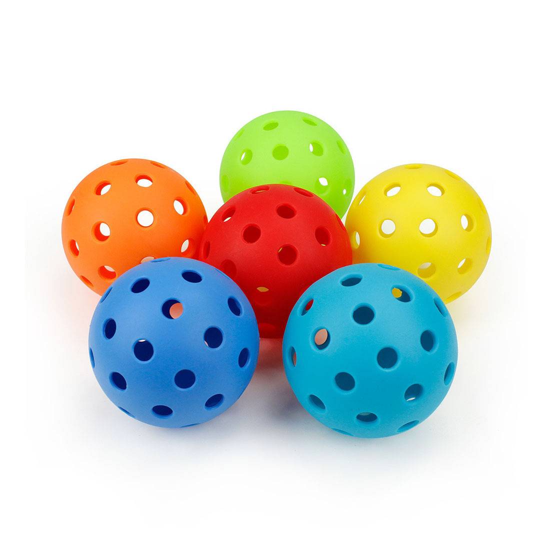 Injection plastic ball pickleball integrated PE super hard roller ball golf training with hole ball set