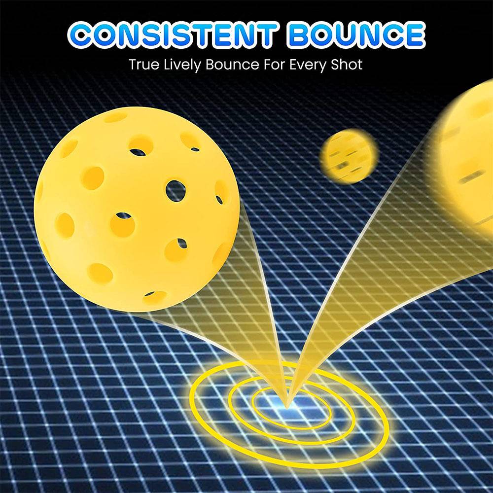 Injection plastic ball pickleball integrated PE super hard roller ball golf training with hole ball set