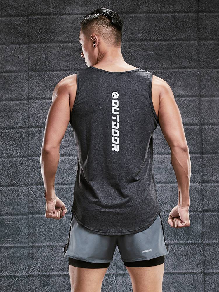 Pyk fitness clothes men's track and field marathon sports suit summer basketball training short pants fast dry vest running