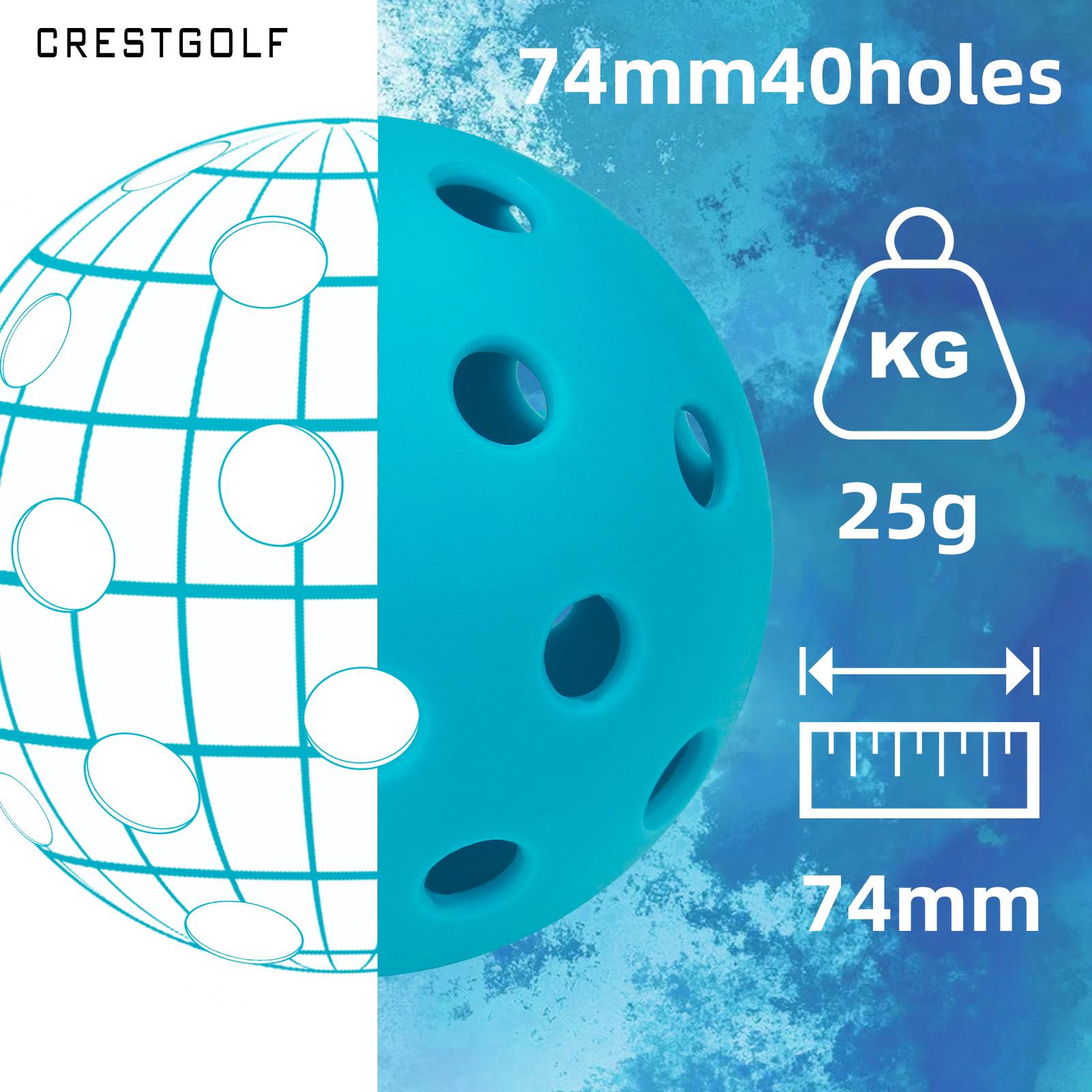 74mm40 Pole Plastic PE injection Plastics high -elastic outdoor ball practice ball