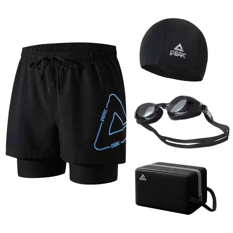 Pocketer Swimming Men's Men's Anti -embarrassing New Speed Dry Large Platinating Swimsuit Professional Pubo Hot Spring A full set of equipment