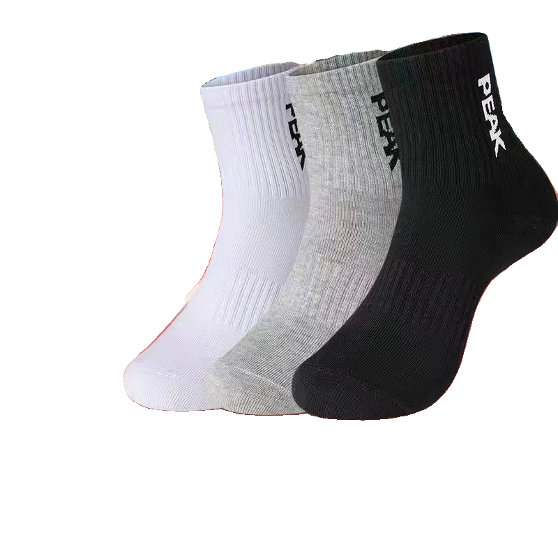Peak/Pyk sports socks Men's Men's Mids Wind Mock breathable running basketball badminton breathable sweat -absorbing cotton socks