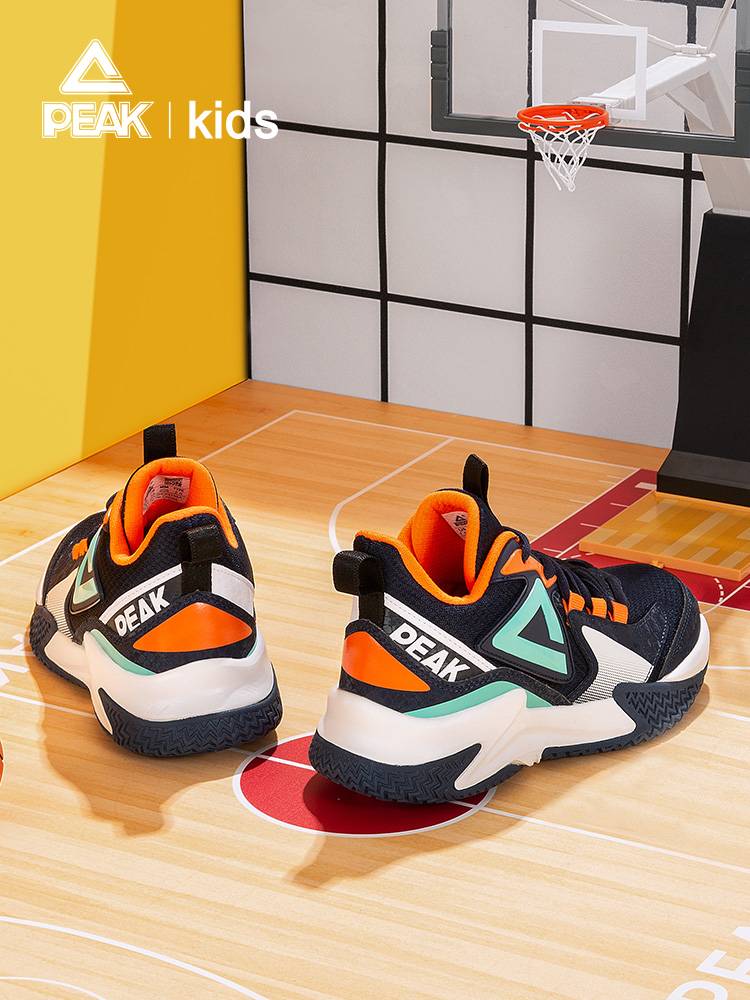 Peak children's shoes boys basketball shoes children's sneakers big children's shoes summer rubber anti -slip shock absorption girl