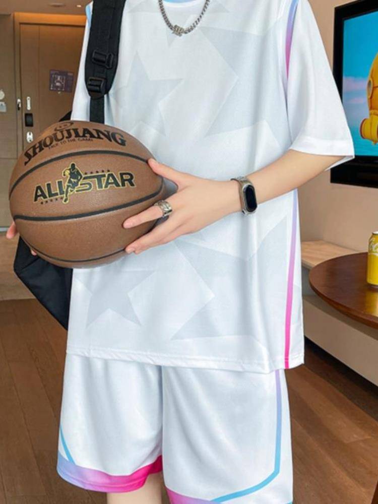 Official flagship Store Psee Penguin Bing Si Short -sleeved T -shirt Boy High School Junior High School Student Basketball Clothing Set Young