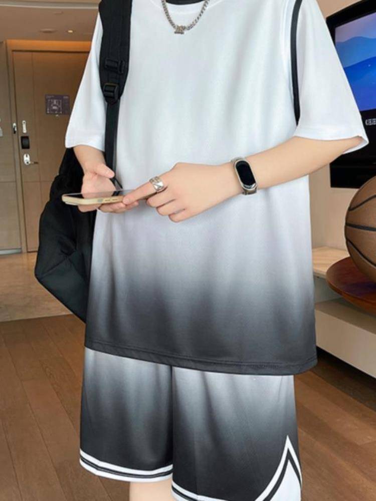 Official flagship Store Psee Penguin Bing Si Short -sleeved T -shirt Boy High School Junior High School Student Basketball Clothing Set Young