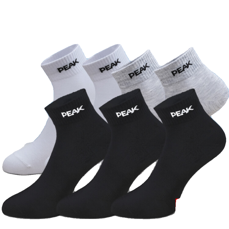 Peak/Powder Sports socks sweat -absorbing men's short cylinder socks running basketball breathable casual training socks seven pairs