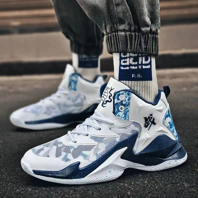 Pyk venom James basketball shoes friction, sound, anti -slip, abrasion, lightweight, air -breathable high -top male teenager