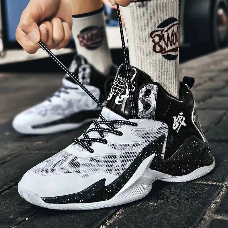 Pyk venom James basketball shoes friction, sound, anti -slip, abrasion, lightweight, air -breathable high -top male teenager