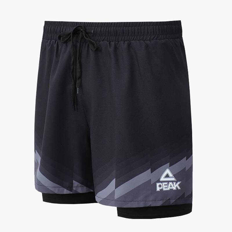 Pork Short Sports Men's Sports Fitness Basketball Training Running Swimming Five -point Double -Layer -drying Anti -Awkward Swimming trunks