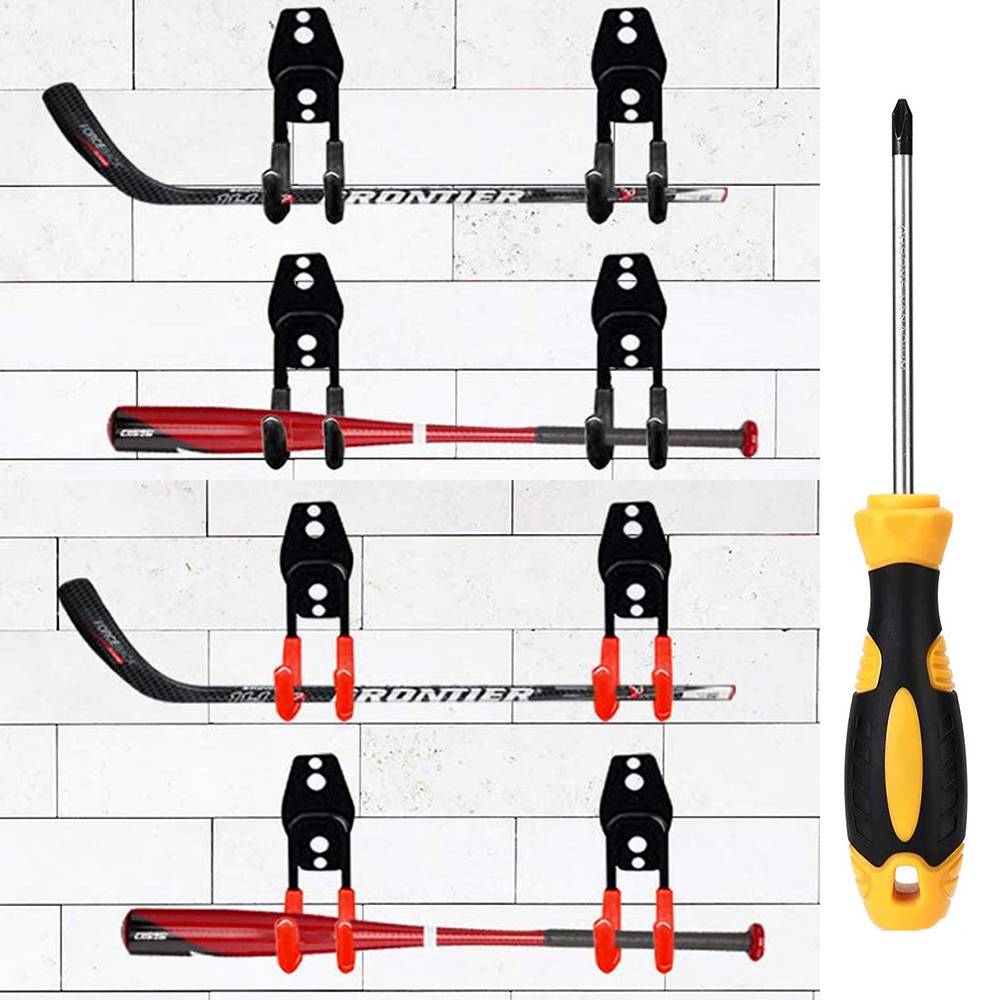 2 circular baseball rod hooks +1 screwdriver